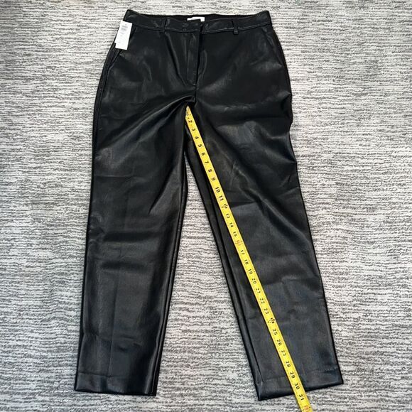 NWT Babaton Vegan Leather Black Straight Pants Size 14 - Picture 11 of 14